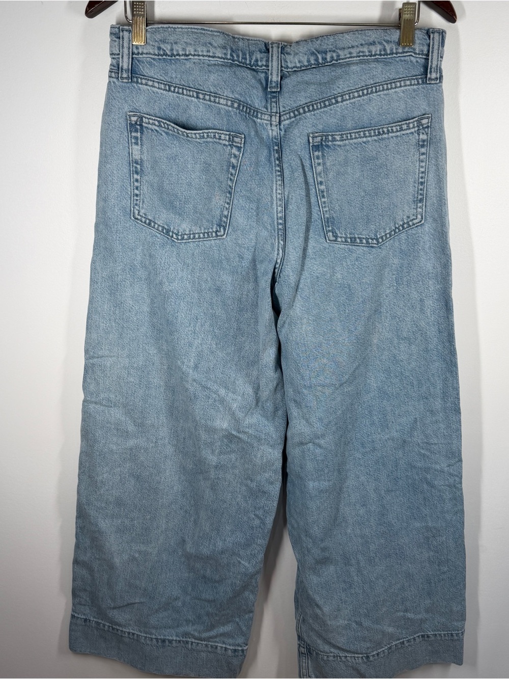 Gap Mid Rise UltraSoft Denim Baggy Trousers Jeans Wide Leg Size 8 - Picture 6 of 8